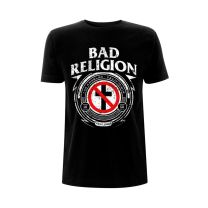 Bad Religion Men's T-Shirt With Badge Black - Black - Small - Small
