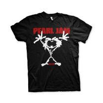 Pearl Jam Stickman Men T-Shirt Black Xxl, 100% Cotton, Regular
