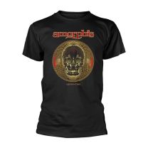 Amorphis T Shirt Queen of Time Band Logo New Official Mens Black, Black, L - Large