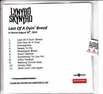 Last of A Dyin' Breed UK Numbered 11-Track Promo Test CD Sealed