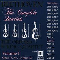 Beethoven: String Quartets, Vol.1/ the Orford String Quartet