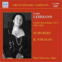 Lotte Lehmann - Lieder Recordings, Vol 5