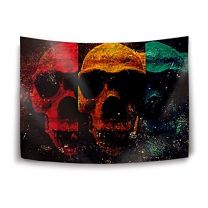 Daawqee Tapestry Large Size Tapestry Wall Hanging Dorm Decor Terror Skull Tapestry Bedding Hippie Wall Hanging Bed Cover Picnic Blanket Curtain