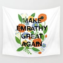 Daawqee Make Empathy Great Again Wall Tapestry Hanging Tapestries Wall Art For Living Room Bedroom Dorm Decor 80x60 Inches